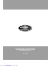 Nostalgia Products Group KCP100 Instructions And Recipes Manual