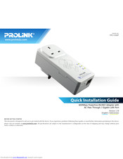 PROLiNK PPL1500P Quick Installation Manual