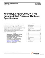 Freescale Semiconductor MPC8349EA PowerQUICC II Pro Hardware Specifications