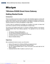 MICRIUM YWireless-RX65N Getting Started Manual