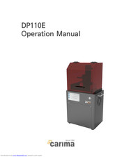 Carima DP110E Operation Manual