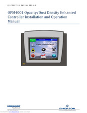Emerson OPM4001 Installation And Operation Manual