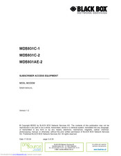 Black Box MDS931C-2 User Manual