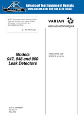 Varian 947 Operation And Service Manual