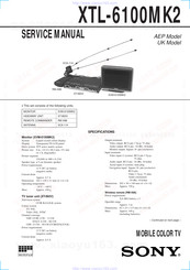 Sony XTL-6100MK2 Service Manual