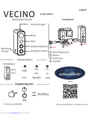 Activeallbrite VECINO A-VEC-600-S Quick Start Manual