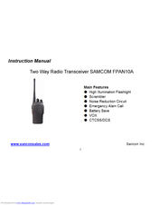 Sancon SAMCOM FPAN10A Instruction Manual