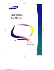 Samsung CSE 9839L Owner's Instructions Manual