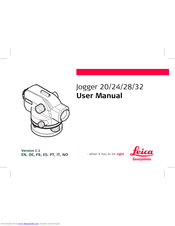 Leica jogger 28 User Manual
