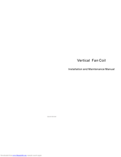 Solaris Vertical Fan Coil Installation And Maintenance Manual