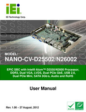 IEI Technology NANO-CV-D25502/N26002 User Manual