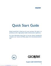 Alcatel One Touch 4060W Quick Start Manual