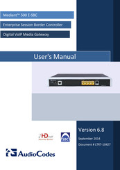 AudioCodes Mediant 500 E-SBC User Manual