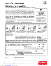 Markilux 869 Mounting Instructions