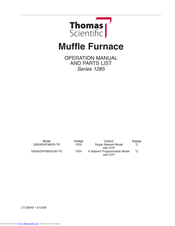 Thomas Scientific 5300A20/F48025-TS Operation Manual And Parts List