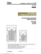 Xmart OPTIMA T09 1.5K User Manual
