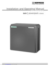 Hoppecke sun powerpack classic 6.4/48 Installation And Operating Manual