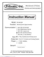 Pribusin RCI-800-RF9 Instruction Manual