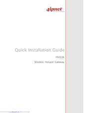 4IPNET HSG326 Quick Installation Manual