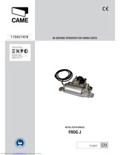 CAME FROG J Installation Manual