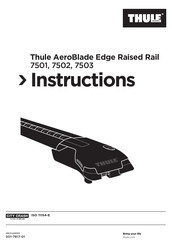 Thule AeroBlade Edge 75034DF/12.20130301501-7817-01Instruc Instructions Manual