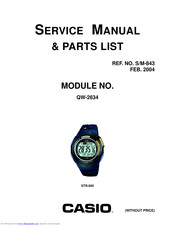 Casio QW-2634 Service Manual & Parts List
