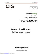 CIS VCC-G20U20A Product Specification  & Operation Manual