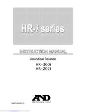 A&D HR-300i Instruction Manual