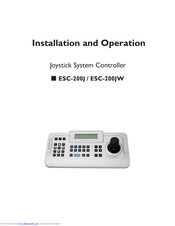 E-ronix ESC-200JW Installation And Operation Manual