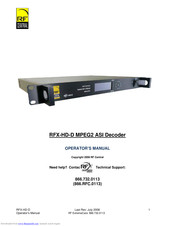 RF Central RFX-HD-D Operator's Manual
