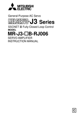 Mitsubishi Electric MR-J3-B-RJ006 Instruction Manual