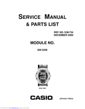 Casio BGX-180V series Service Manual & Parts List