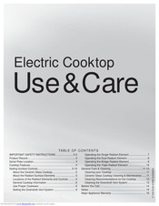 Electrolux RC36DE60PB Use & Care Manual