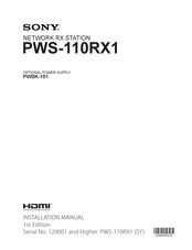 Sony PWS-110RX1 Installation Manual