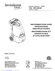 ServiceMaster 56113010 Information And Operating Instructions