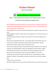 ORO DC24V-AC220V Product Manual