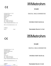 Metrohm E1620 Instruction Manual