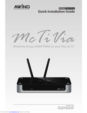 Awind McTiVia Quick Installation Manual