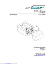 Baer UniMod Ethernet Operation Manual