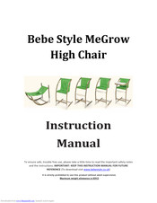 Bebe style MeGrow Instruction Manual