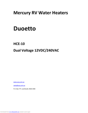 Mercury RV Duoetto HCE-10 User Manual