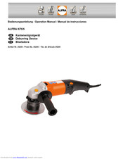ALFRA KFK5 Operation Manual
