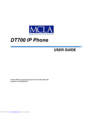 MCLA DT700 User Manual