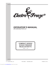 ELECTRO FREEZE CS700-FG Operator's Manual