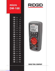 RIDGID micro DM-100 Operator's Manual