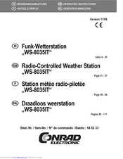 Conrad Electronic WS-8035IT Operating Instructions Manual