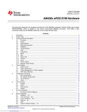 Texas Instruments AM438x ePOS EVM User Manual