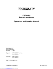 TestEquity FS Series Operation And Service Manual