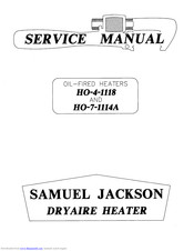 SAMUEL JACKSON HO-7-1114A Service Manual