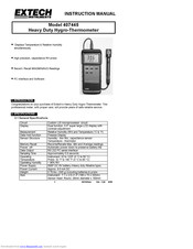 Extech Instruments 407445 Instruction Manual